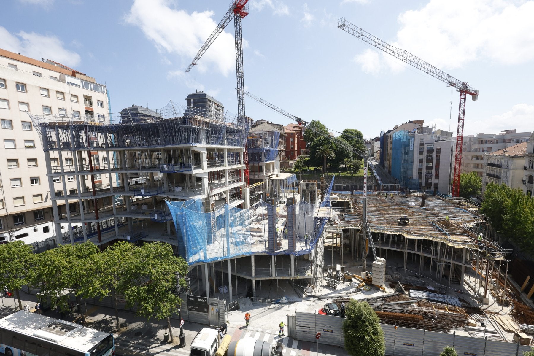 Obras de construcción del Mupac en Santander.