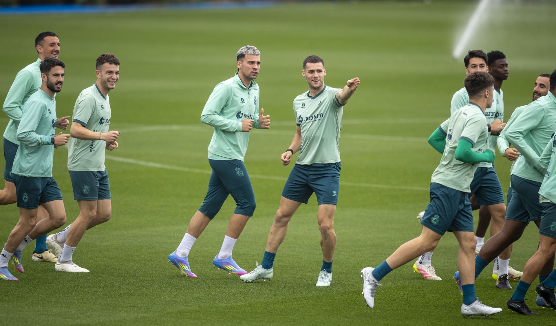 Andrés Martín, Íñigo Vicente y Juan Carlos Arana, los tres jugadores más cotizados de la plantilla que también se han revalorizado.