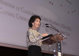 Paloma O'Shea en la clausura esta semana del curso 2024-2025.