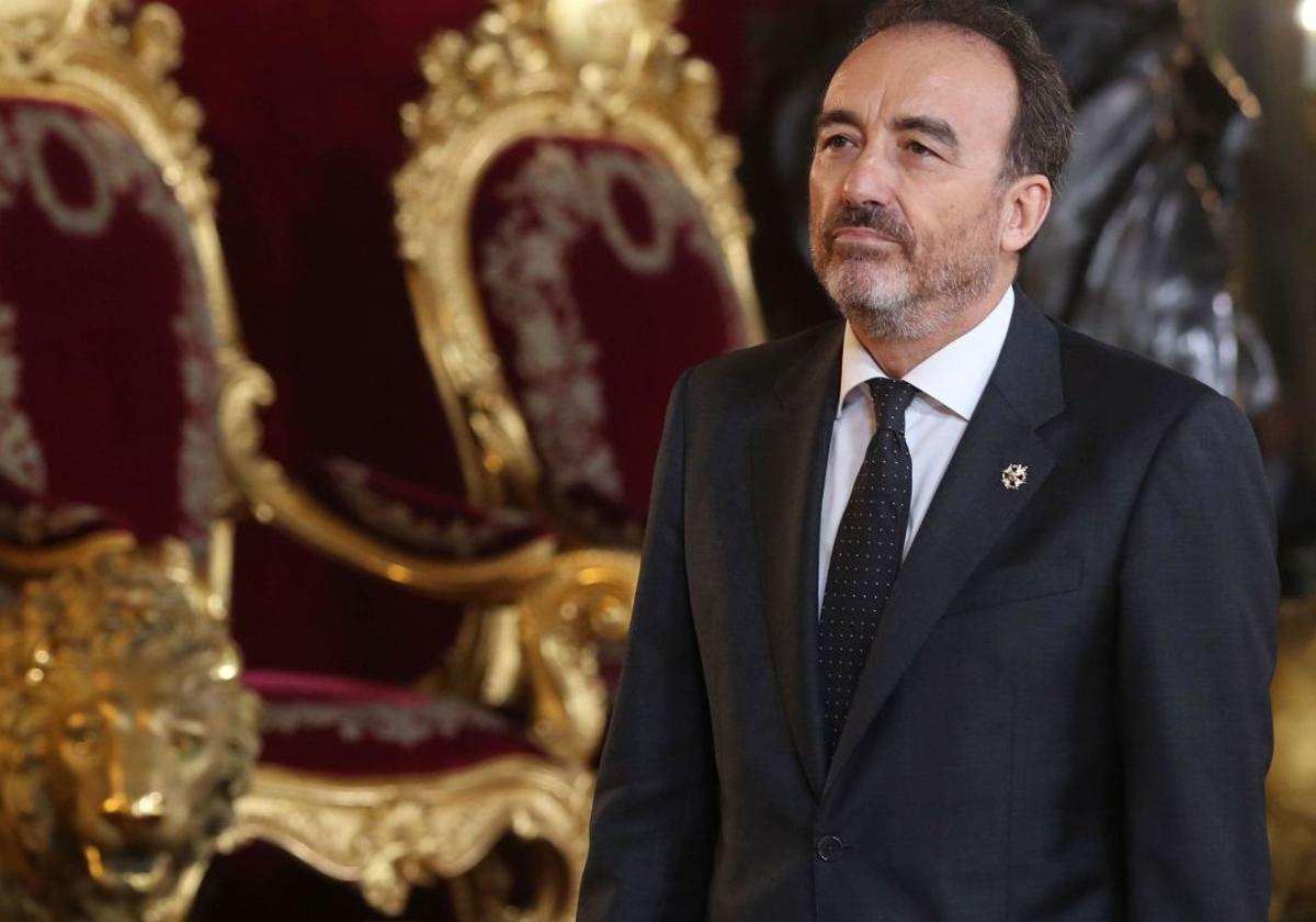 Manuel Marchena, en el Palacio Real de Madrid, durante una recepción oficial con motivo de la celebración de la Fiesta Nacional.