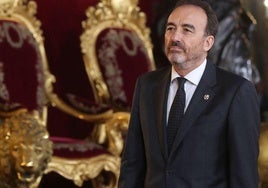 Manuel Marchena, en el Palacio Real de Madrid, durante una recepción oficial con motivo de la celebración de la Fiesta Nacional.