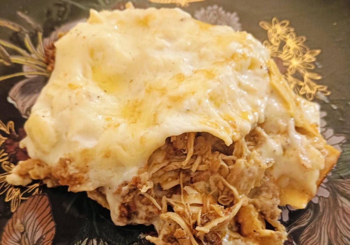 La lasaña, emplatada