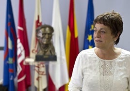 María Jesús Cedrún, en 2016 en su despedida como secretaria general de UGT Cantabria.