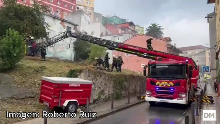 Incendio en una casa okupada de Santander