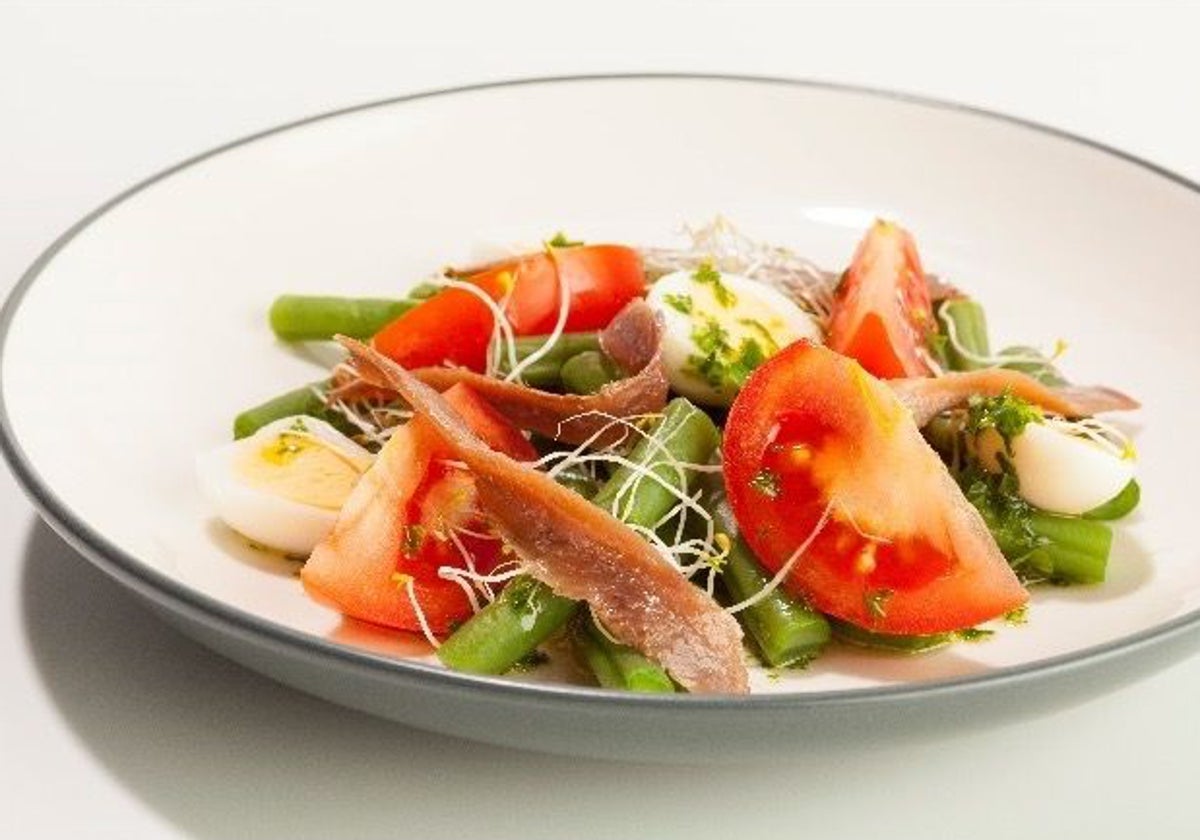 Judías verdes con tomate.