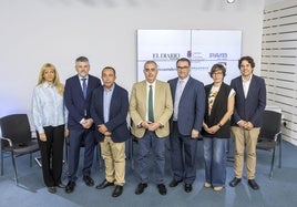 De izq. a dcha. Ana Lorena Esteban, Joaquín Pérez, Carlos Fernández, Roberto Media, Alberto Quijano, Isabel Sarabia y Diego Ruiz.