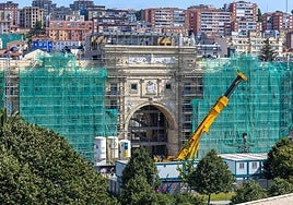 La estructura ubicada en la futura terraza del inmueble.