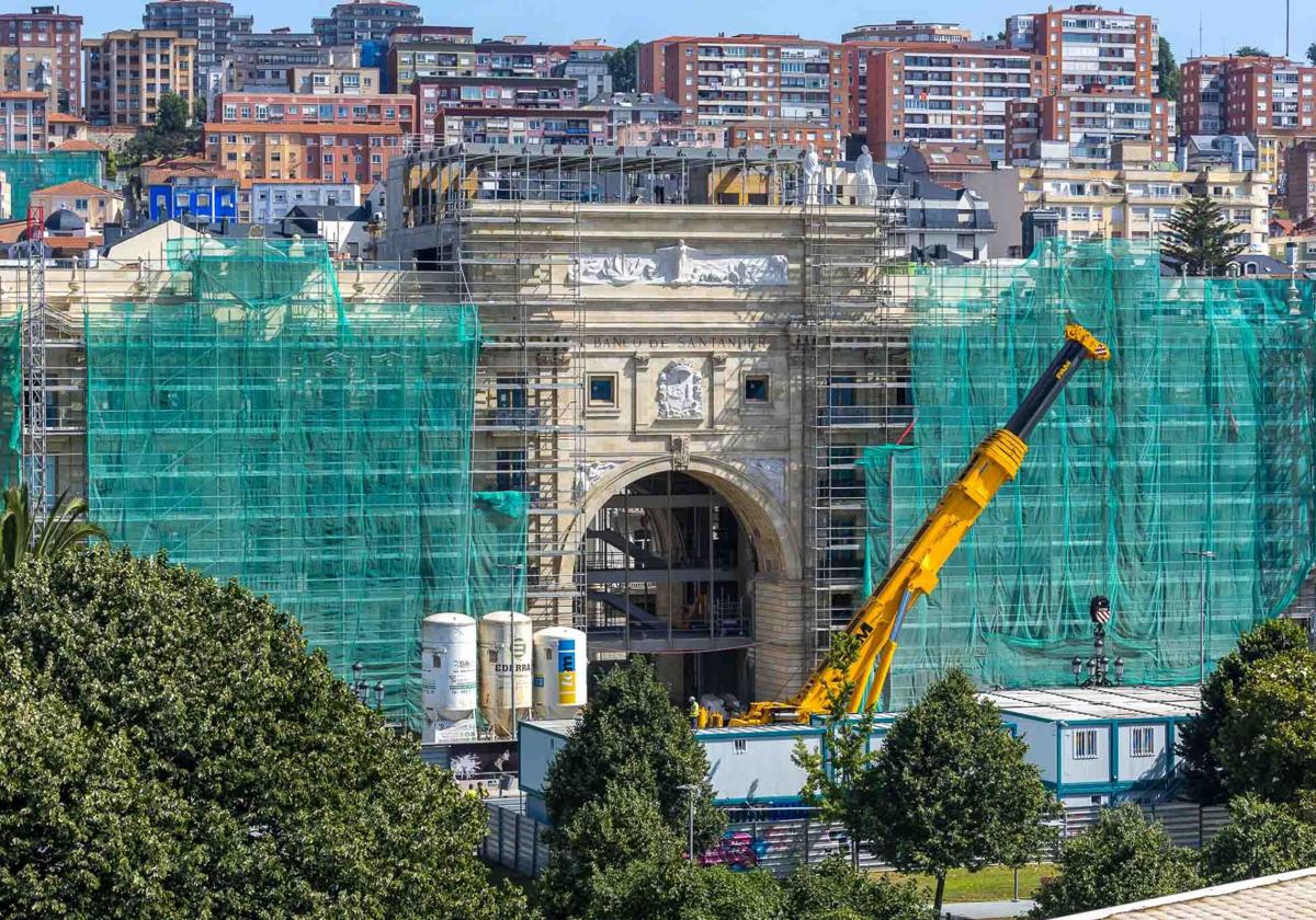 La estructura ubicada en la futura terraza del inmueble.