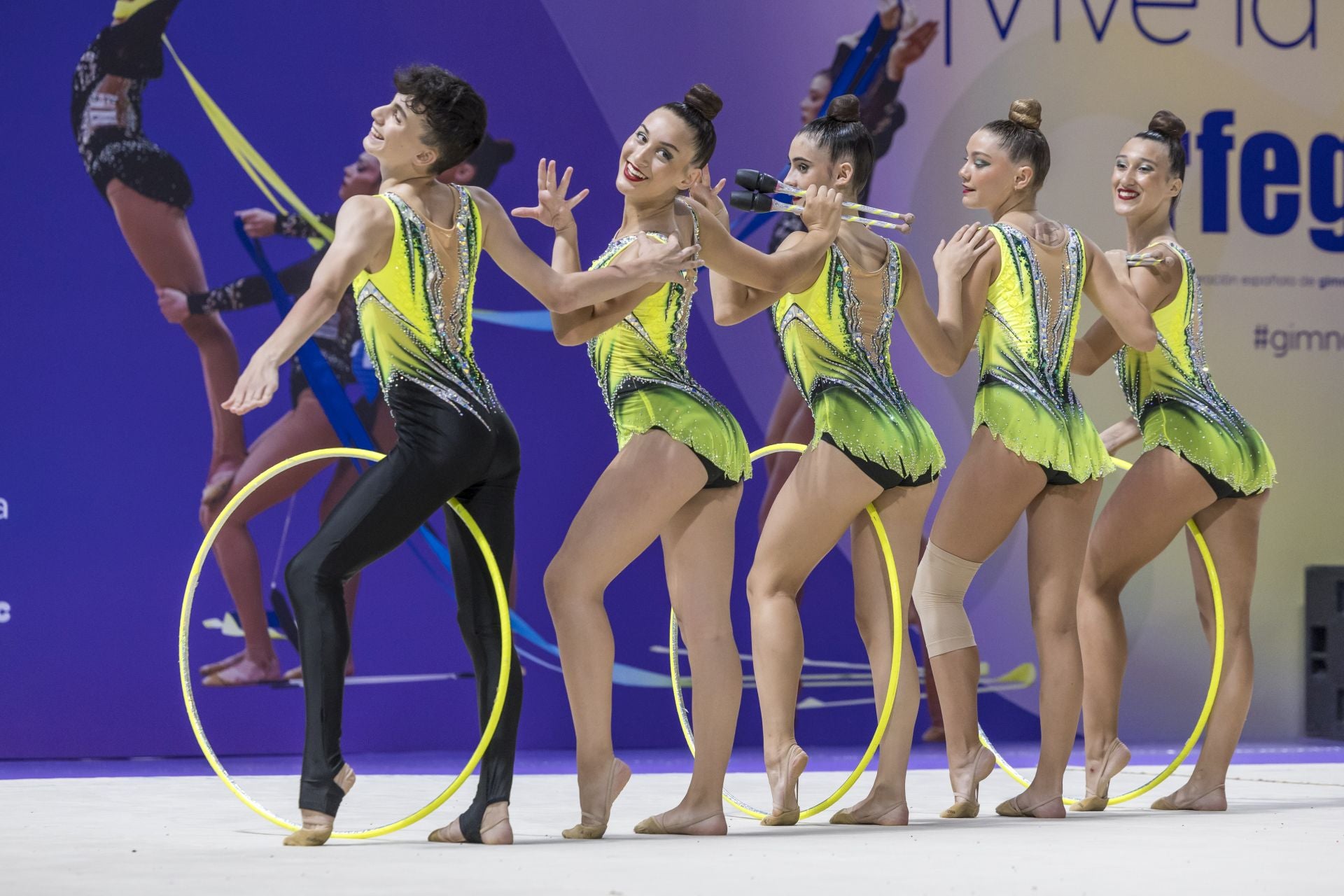 Ejercicio de uno de los equipos mixtos.