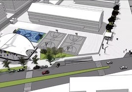 Recreación del proyecto del parking subterráneo y reurbanización del entorno.