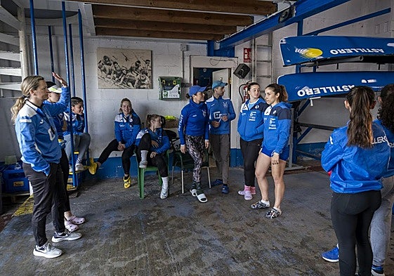 Parte de la tripulación de Astillero, durante uno de sus entrenamientos.