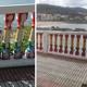 Imagen principal - Nuevos actos vandálicos al símbolo LGTBI de Castro: pintan la bandera española sobre el arcoíris