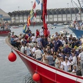 La procesión marítima, en festividades pasadas.
