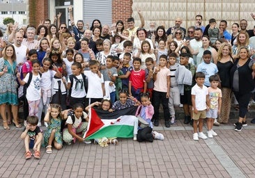 Despedida de los niños de acogida del Sáhara en Cantabria en la edición del año pasado.