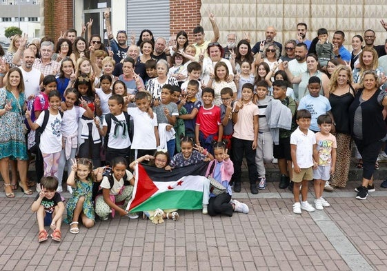 Despedida de los niños de acogida del Sáhara en Cantabria en la edición del año pasado.