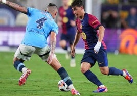 Pablo Torre, con la camiseta del Barça.