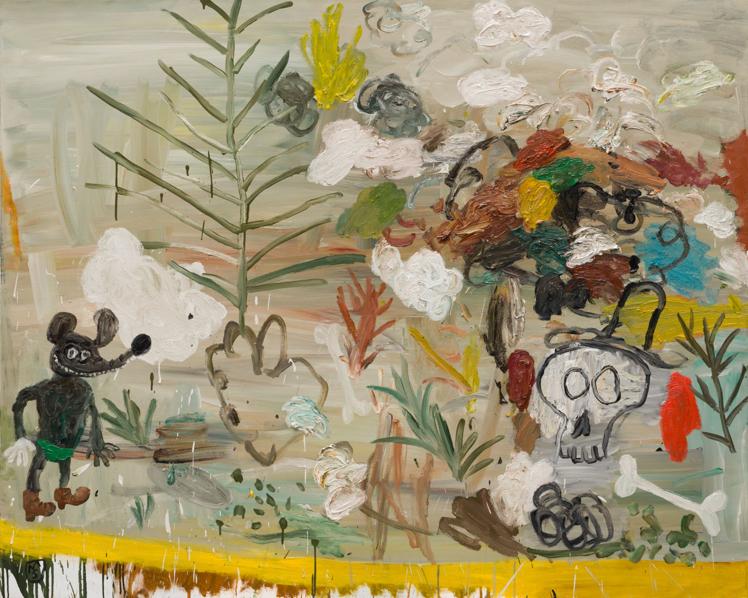 'Los pintores. Todo el tiempo del mundo', 2024, de Matías Sánchez. Óleo sobre lino.