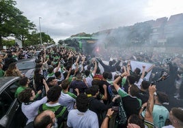 Imagen de uno de los recibimientos al equipo de esta temporada