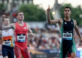 Attaoui festejasu triunfo en París elpasado 20 de junio.
