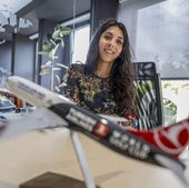Paula Pérez, en las oficinas de Viajes Sanander.