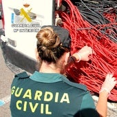 Fueron intervenidos 400 kilos de cobre de distinto calibre.