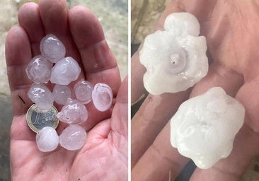 Granizo caído en Rocamundo (Valderredible) y en la zona norte de Burgos.
