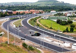Estado en el que se encuentra la salida del nuevo falso túnel en la salida de Barreda.