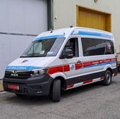 Una de las nuevas ambulancias de Autransa que han llegado a Candina estos últimos días.