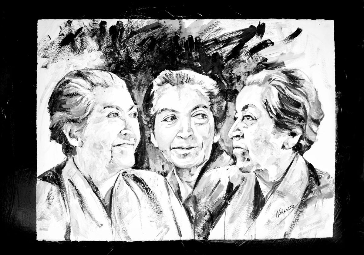 Retratos de Gabriela Mistral de la artista Mª Luisa Martínez León.