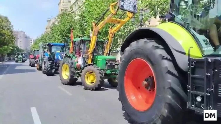 Tractorada en Santander por el fallecimiento de David Lafoz