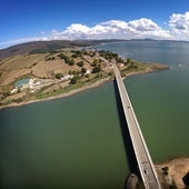 Zona del embalse del Ebro en la que se prevé construir el campo de regatas.