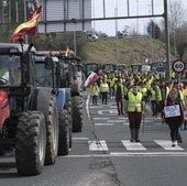 Protestas de ganaderos en Colindres contra la Agenda 2030, en febrero de 2024.