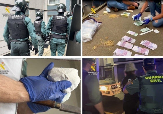 En la operación Galcos, la Guardia Civil encontró diferentes cantidades de droga, intervino 411.000 euros y detuvo a tres personas.