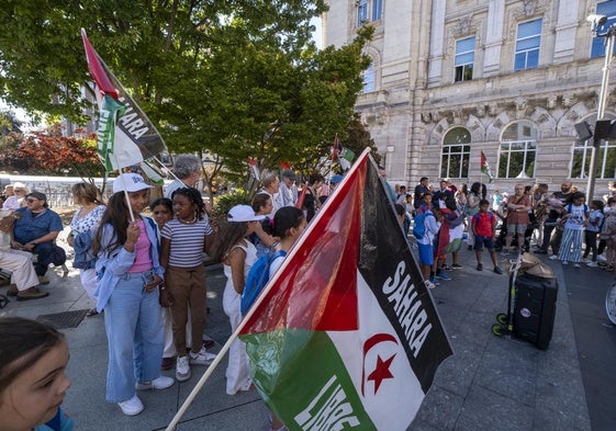 Concentración en favor del pueblo saharaui en Santander