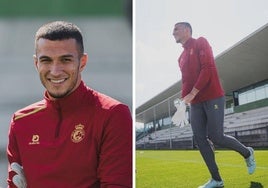 Pavel Andreev, esta mañana en el entrenamiento con el equipo en La Albericia.