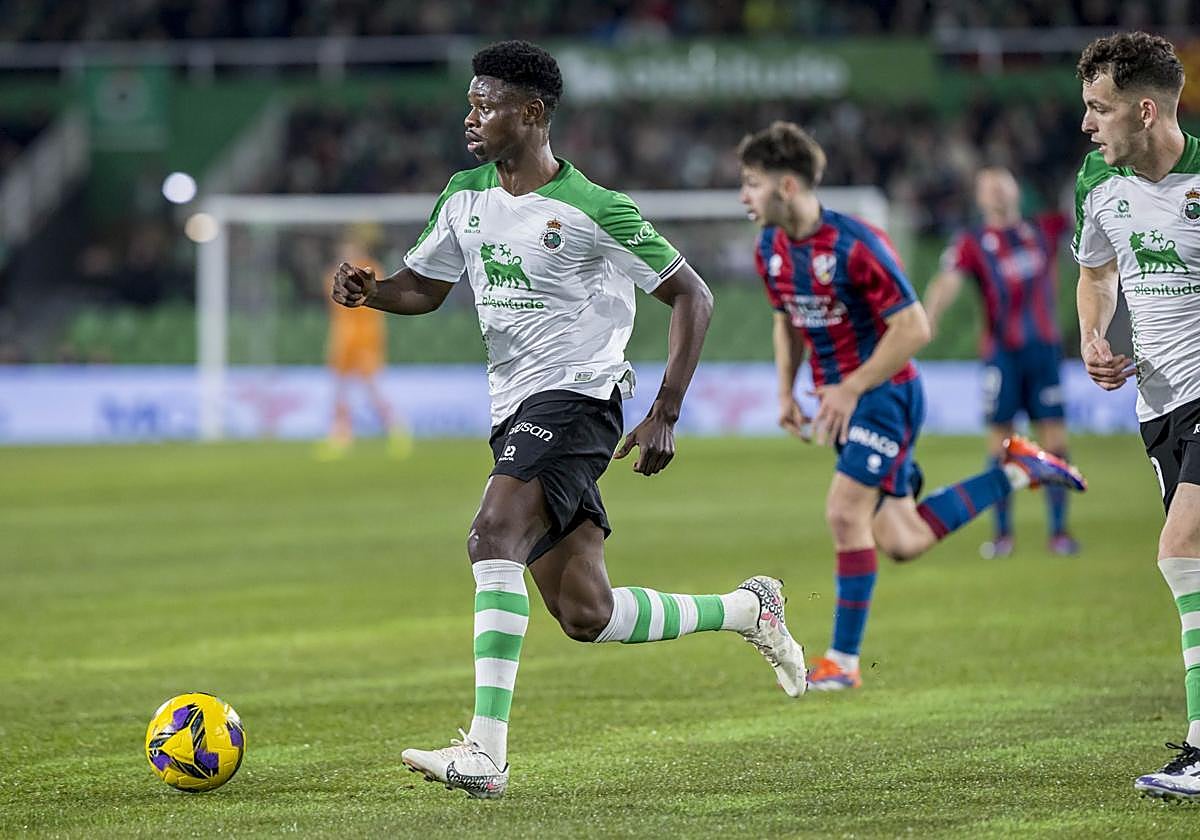Suleiman Camara, en el partido de la pasada temporada frente al Huesca.