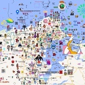 Captura de cómo está Cantabria en WPlace.