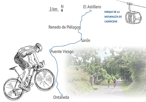 De El Astillero a Ontaneda por la senda ciclista
