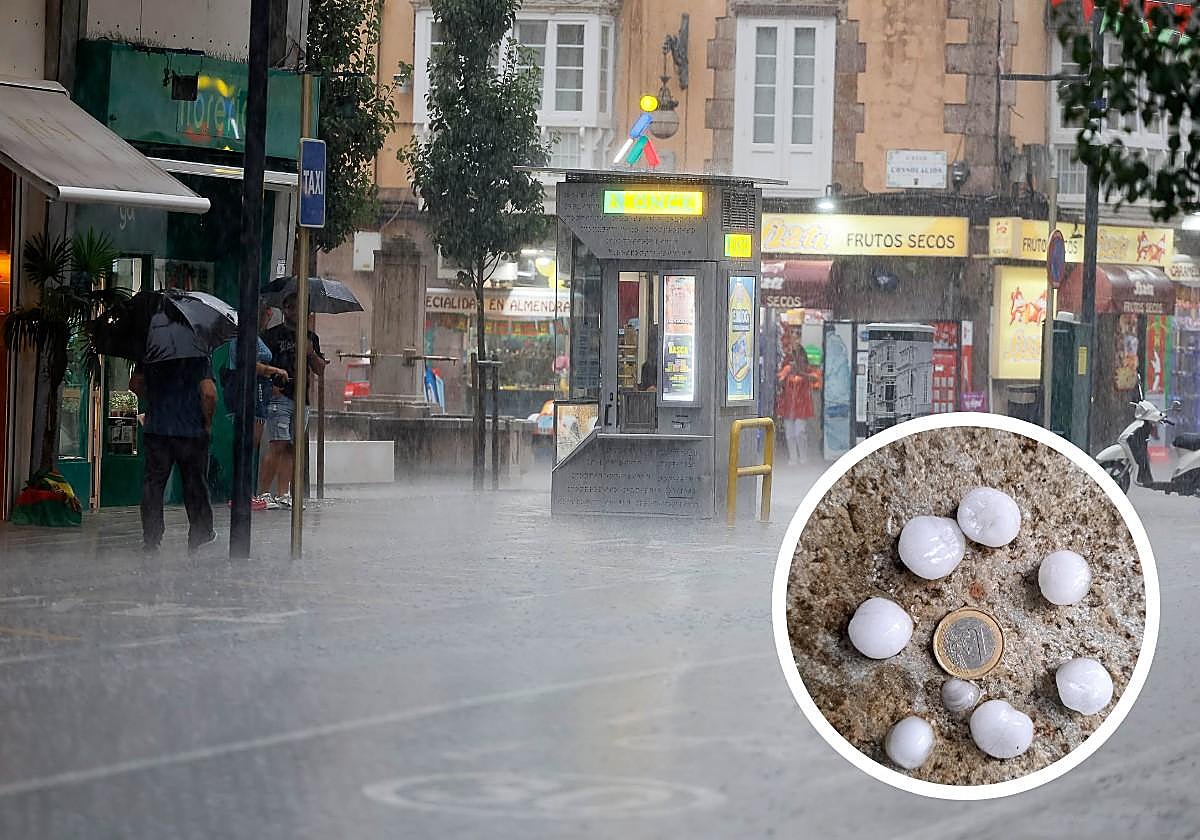 Las tormentas dejan granizo en algunos puntos de Cantabria