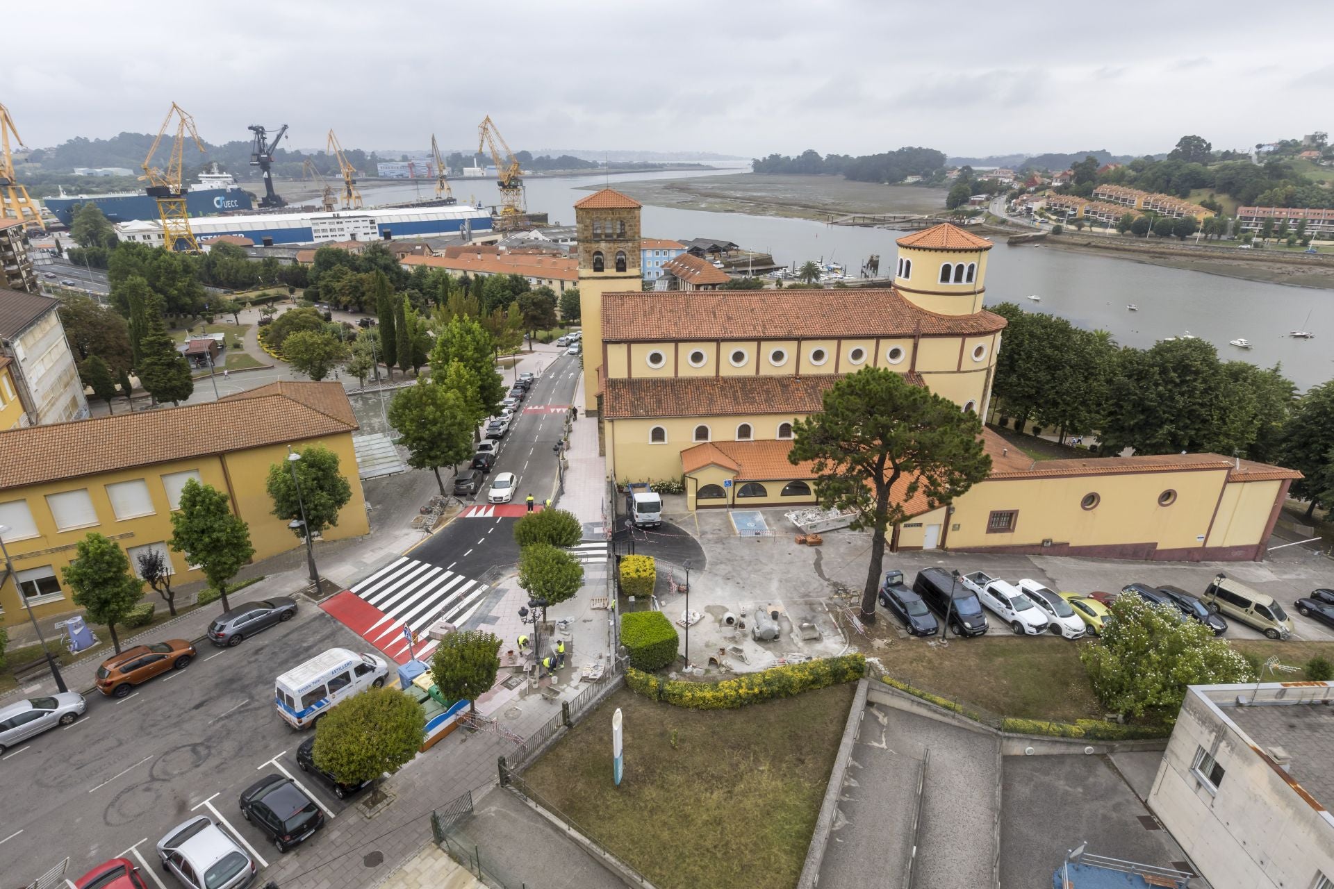 Imagen aérea de la iglesia de San José.