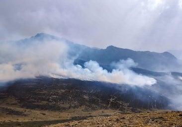Los incendios castigan los Picos de Europa y el fuego cruza a Cantabria por Camaleño
