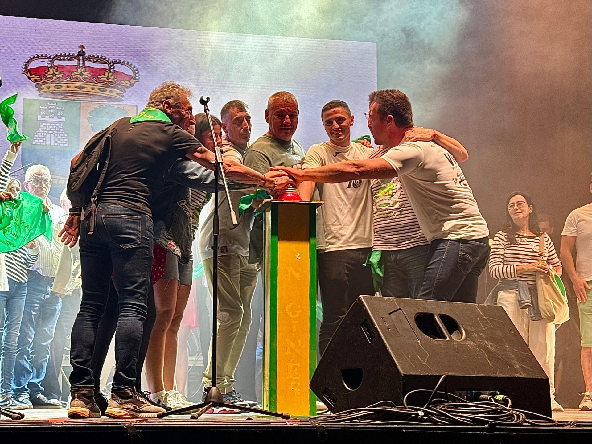 Momento del estallido de la fiesta.