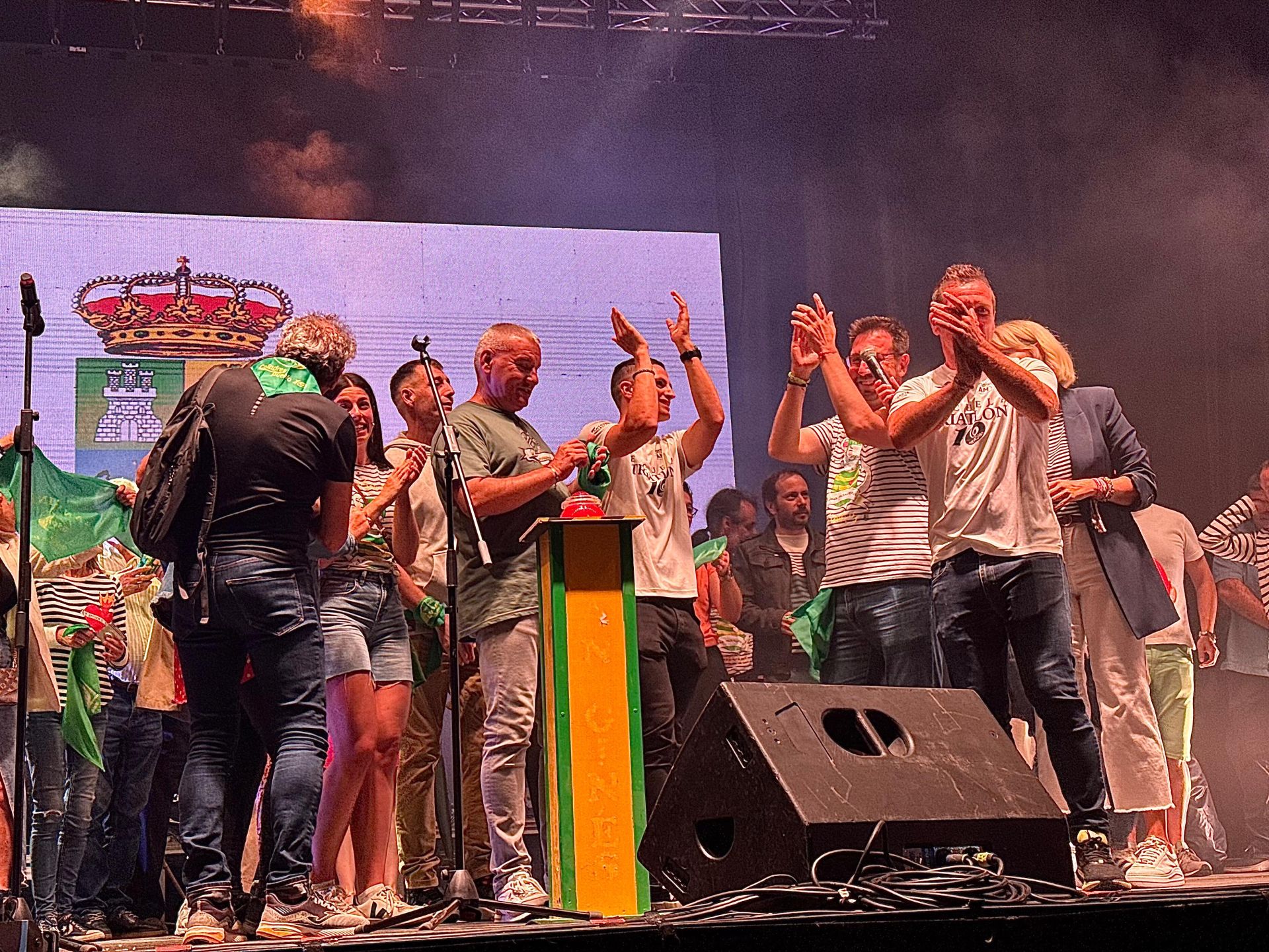 Tras apretar el botón rojo.