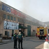 Efectivos movilizados al lugar del incendio.