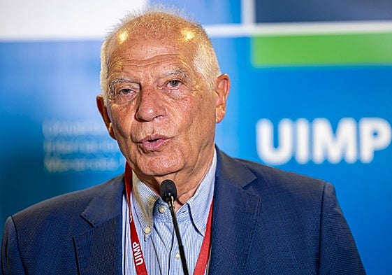 Borrell, este lunes, durante la presentación del curso que dirige en la UIMP.