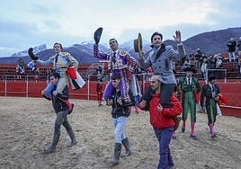 Los toreros participantes en la última edición del festejo, que tuvo lugar en marzo del año pasado.