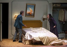 Miguel Meca y Patricia Cercas en una escena de 'Medea', que se estrenó el pasado día 13 en el Festival Internacional de Santander.