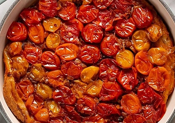 Los tomates cherry también son ideales para la francesa tarta Tatín.