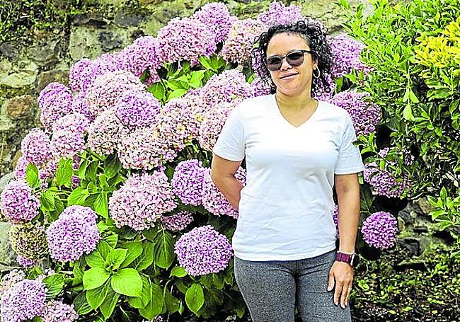 Samira Jiménez, en la localidad de Esanos.