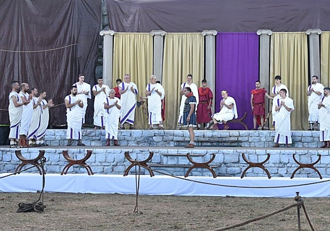 Sesión del Senado Romano en las Guerras Cántabras.